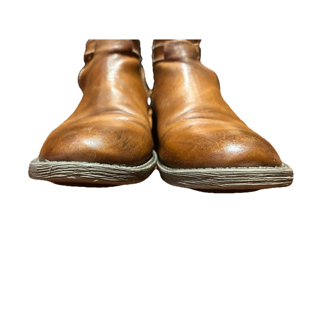 Bed Stu Mens Johnston Rustic Ankle Boots Size 10.5 Brown Tan Buckle USA Patina - Picture 7 of 12